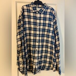 Men's Flannel Long Sleeve Shirt Size XXL